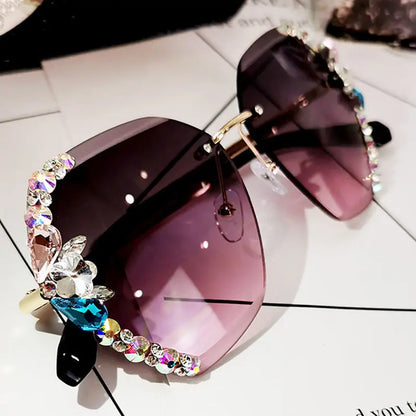 Chic Rhinestone Square Sunglasses