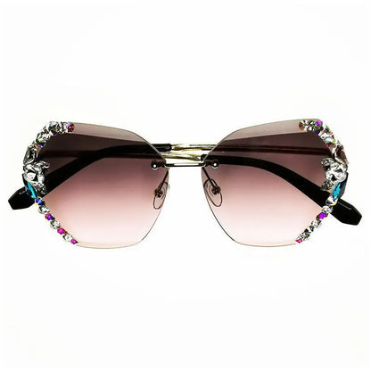 Chic Rhinestone Square Sunglasses