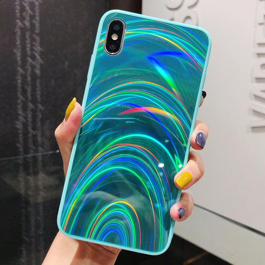 Regenbogen Spiegel Glitzer Bling Laser Hülle für Xiaomi Redmi Note 9 Pro 9S 8 10S 9T 9A 9C NFC Poco X3 M3