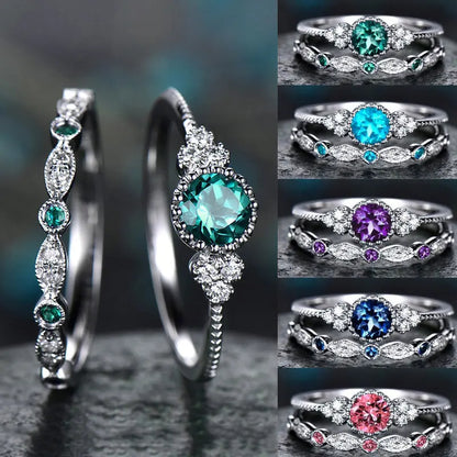 Sparkling Colored Diamond Rings