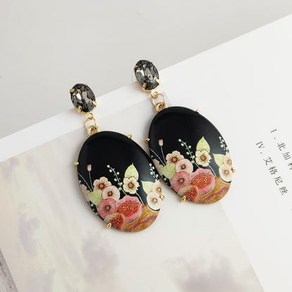 Women Earrings  Flower Printed