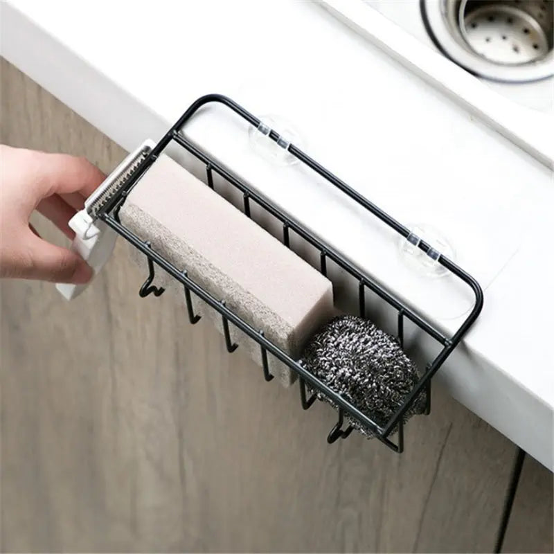 Kitchen sink rag drain rack