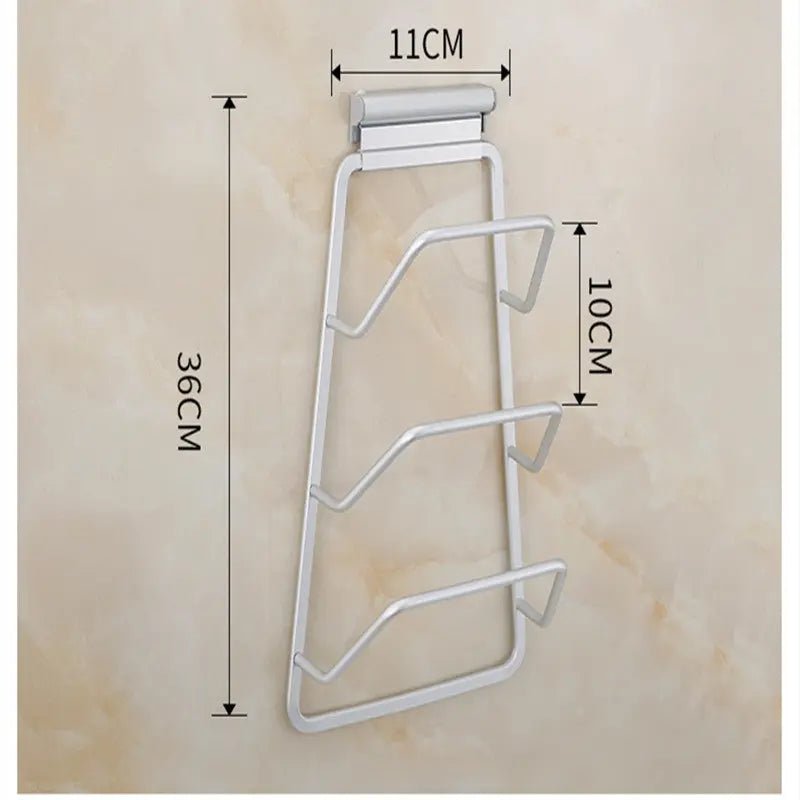 Space aluminum kitchen pot rack