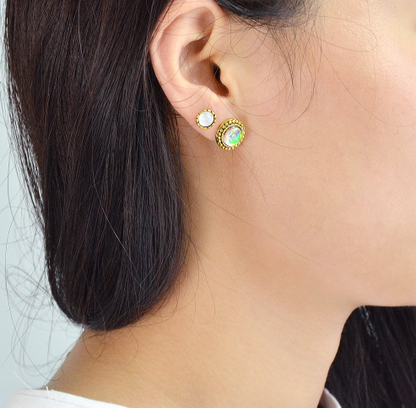 Boho Round Rhinestone Earrings for Women