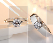 Sparkling CZ Wedding Rings Set
