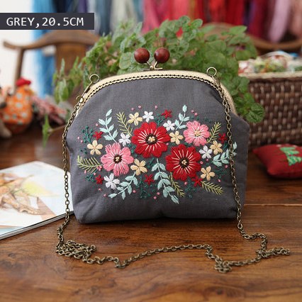 Embroidery Flowers Handbag