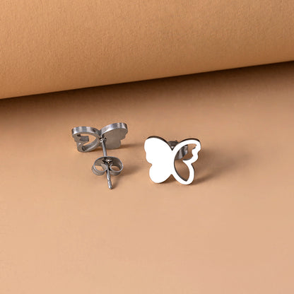 Women Hollow Wings Butterfly Stud Earrings