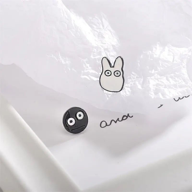 Quirky Cartoon Asymmetric Stud Earrings - Cute & Playful