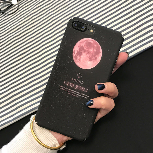 Pink cloud frosted mobile phone case