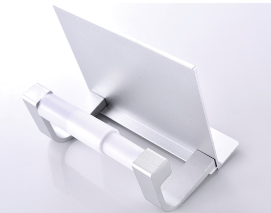 Aluminum Hole Mobile Storage: Compact Phone Shelf