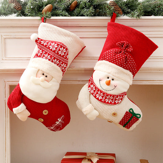 Décorations de Noël et chaussettes tricotées de Noël 