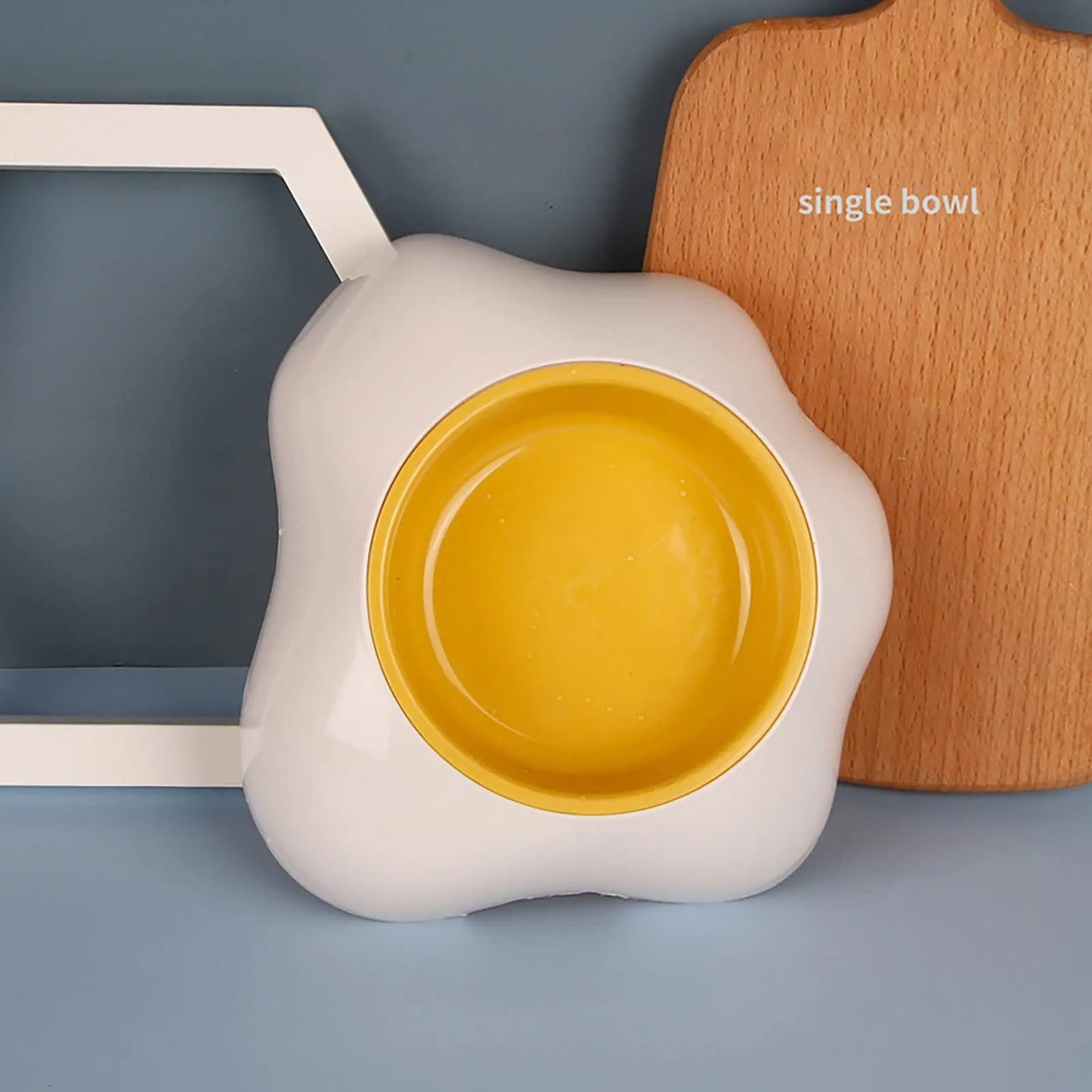 Egg-Shaped Pet Bowl - Cute Elevated Feeder