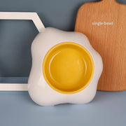 Egg-Shaped Pet Bowl - Cute Elevated Feeder