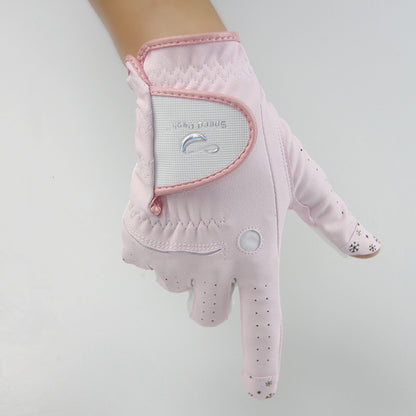 Atmungsaktive PU-Golf-Fingerlose Handschuhe