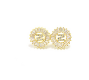 Chic Gold Letter Studs for Women