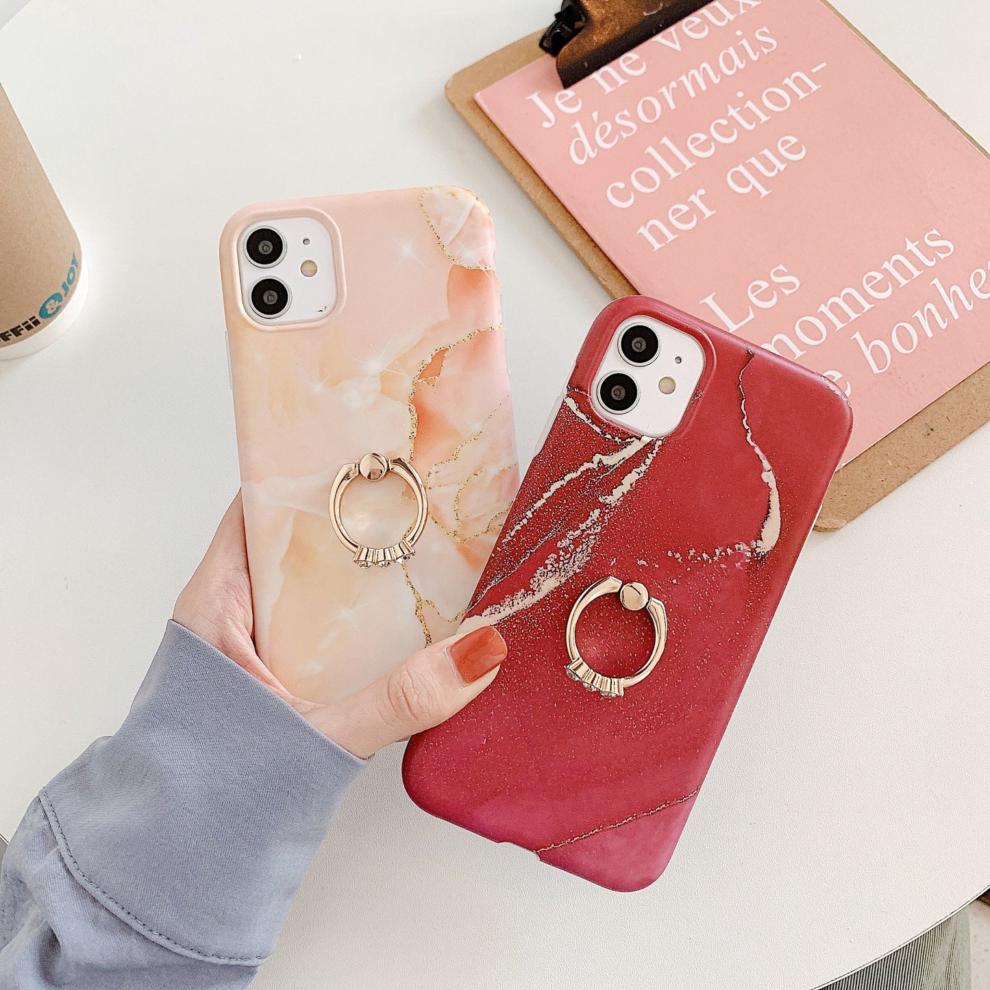 Elegant Marble Ring Phone Case