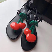 Cherry Jelly Flip Flops: Stylish Beach Sandals