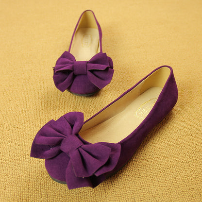 Black Stylish Bow Flat Shoes