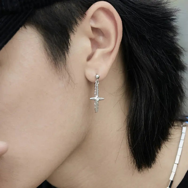 Men and Women Cross Chain Earrings