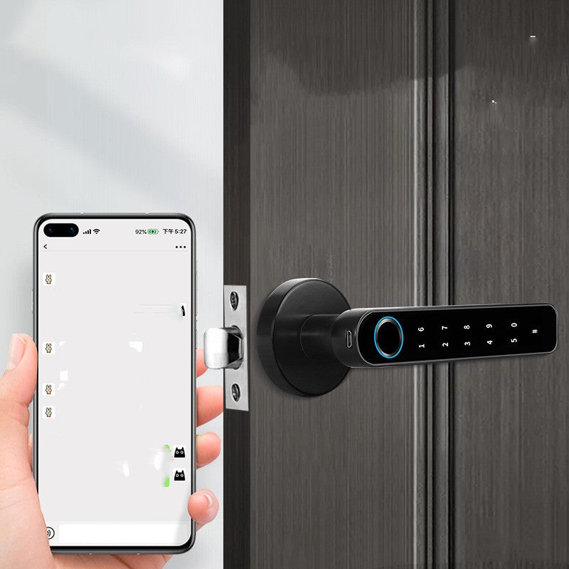 Room Door with Fingerprint & Bluetooth Lock