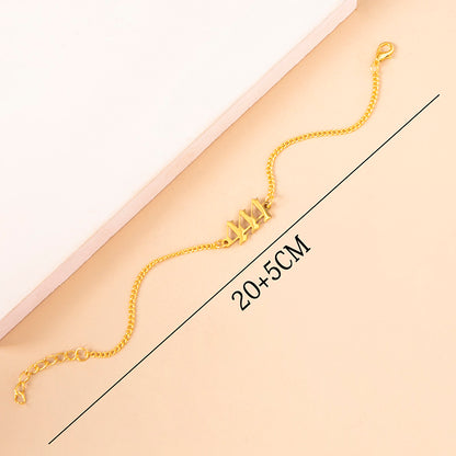 444 Stainless Steel Chain Bracelet for Women