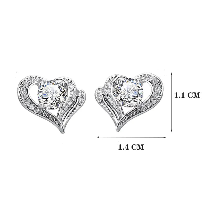 Fashion Hollow Heart Stud Earrings For Women