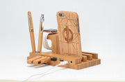 Multi-Function Wood Charging Stand