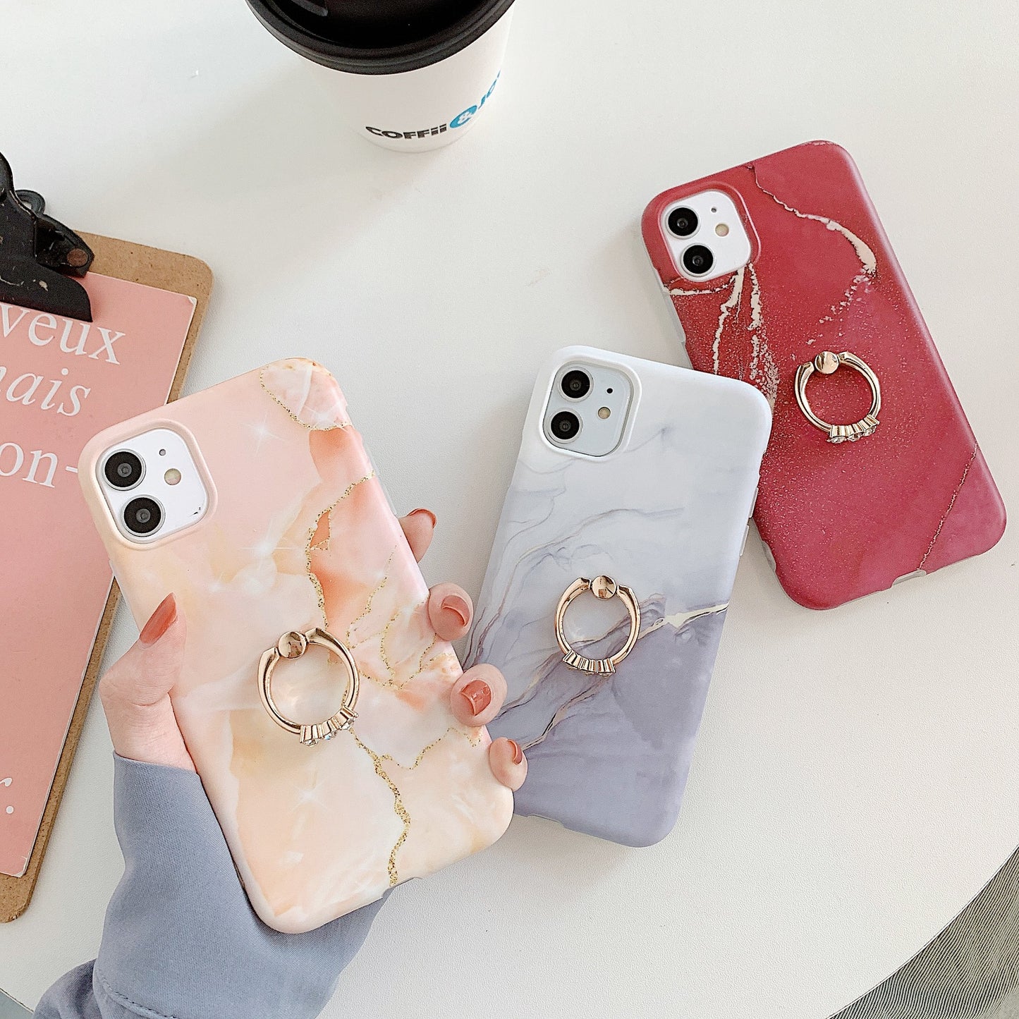 Elegant Marble Ring Phone Case