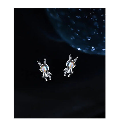 Women Rabbit Stud Earrings with Simple Design