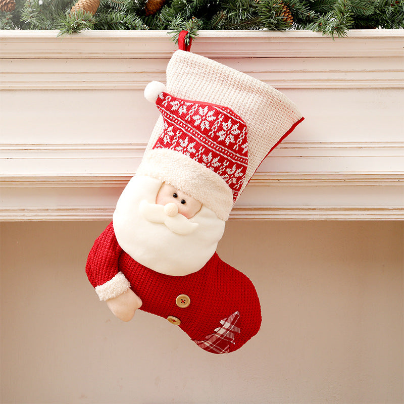 Décorations de Noël et chaussettes tricotées de Noël 