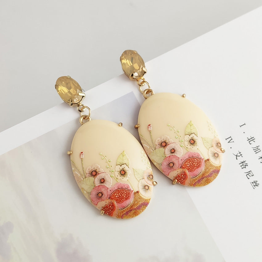Women Earrings  Flower Printed