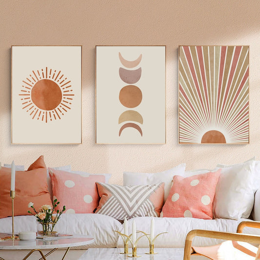 Serene Sunset Overlapping Canvases