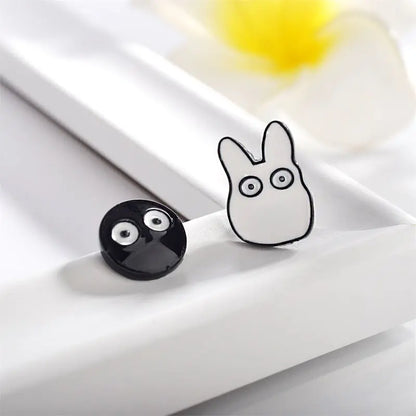 Quirky Cartoon Asymmetric Stud Earrings - Cute & Playful