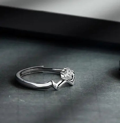 Paar Ringe aus Sterlingsilber für Damen und Herren