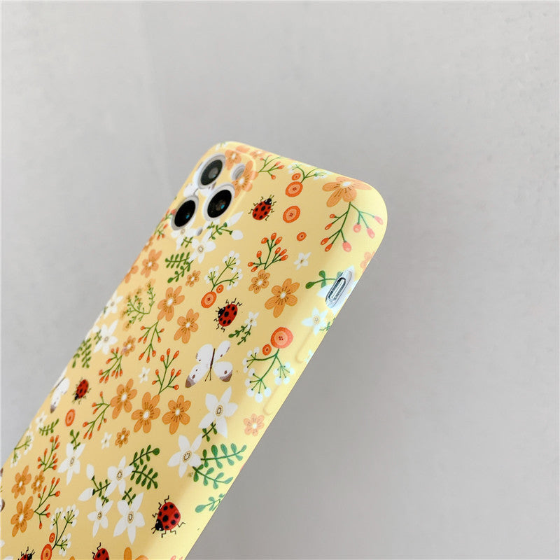 Eleganz trifft Natur Frosted Floral Butterfly Phone Case