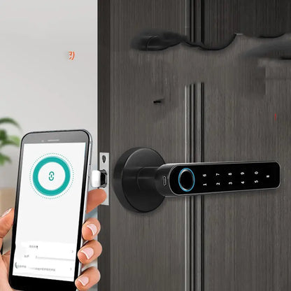 Room Door with Fingerprint & Bluetooth Lock