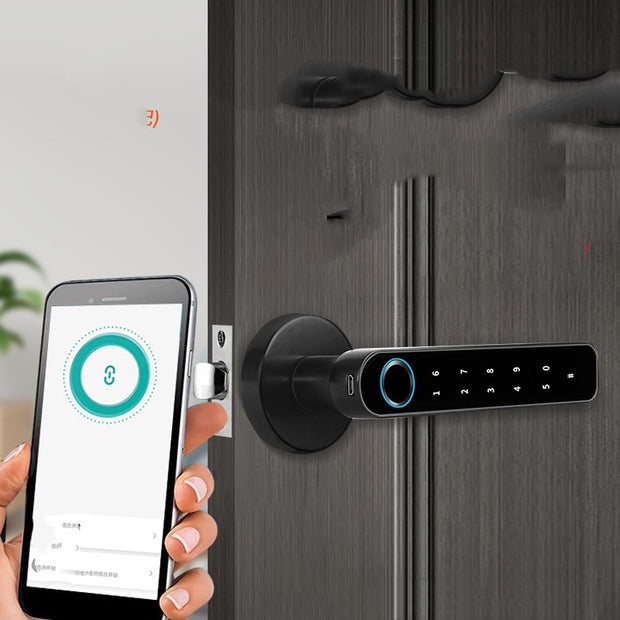 Smart Glass Room Door with Fingerprint & Bluetooth Lock