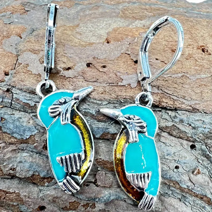 Elegant Turquoise Bird Earrings