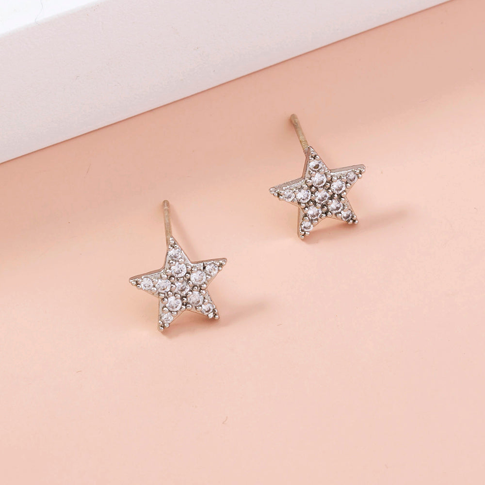 Zircon Star Earrings Sparkle & Shine