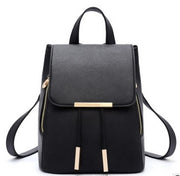 Chic PU Leather School Backpack for Girls