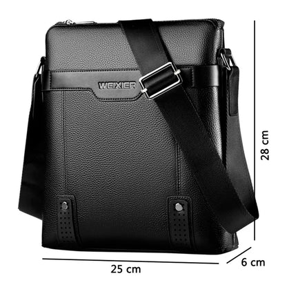 Men's PU Shoulder Bag with Zipper Closure