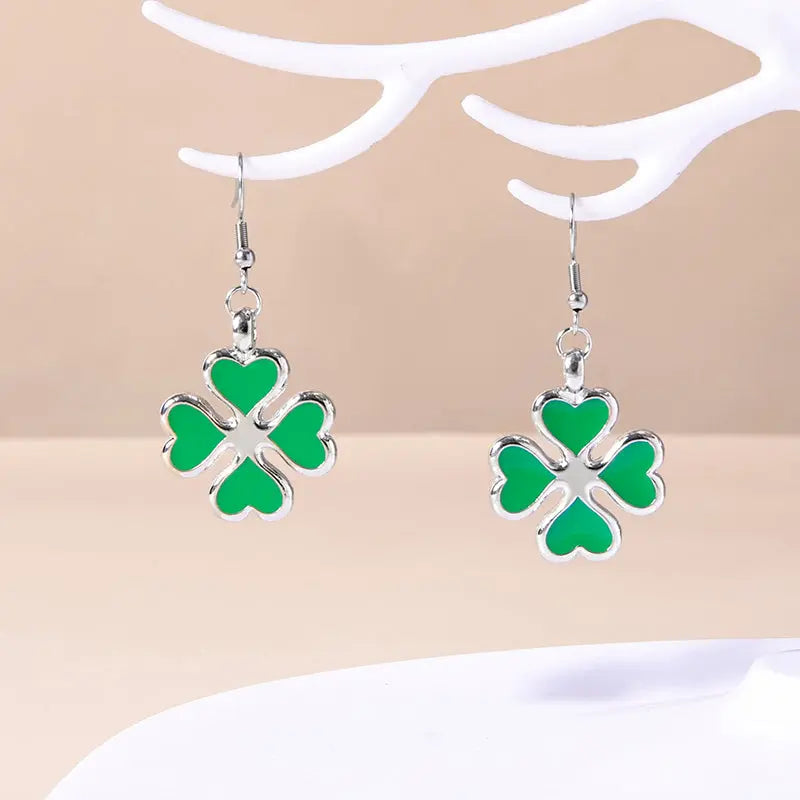 Lucky Clover Pendant Earrings 🍀