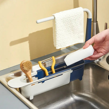 Telescopic Sink Rack & Drain Basket