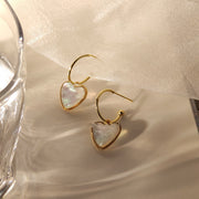 Caibei Love Silver Needle Earrings - Elegant & Gentle