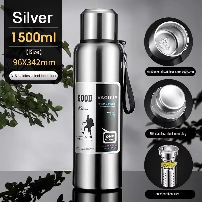 Cold Thermal, Insulated Water Bottle,  Travel Mug, Flask Pot, Stainless Steel Water Bottle