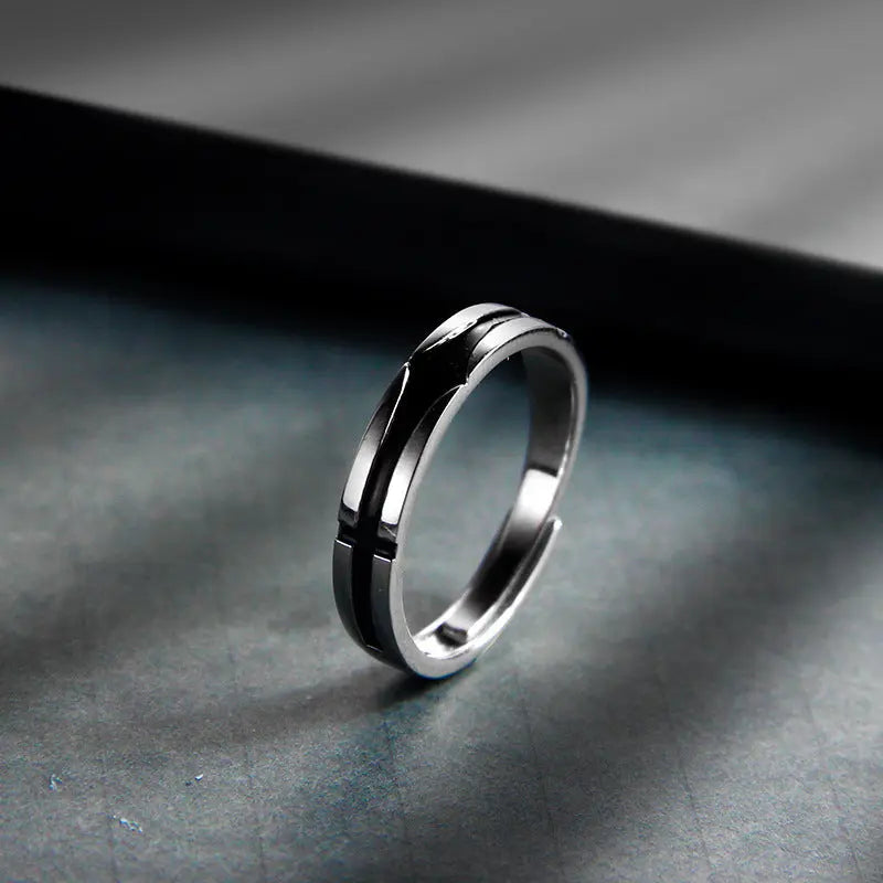 Paar Ringe aus Sterlingsilber für Damen und Herren