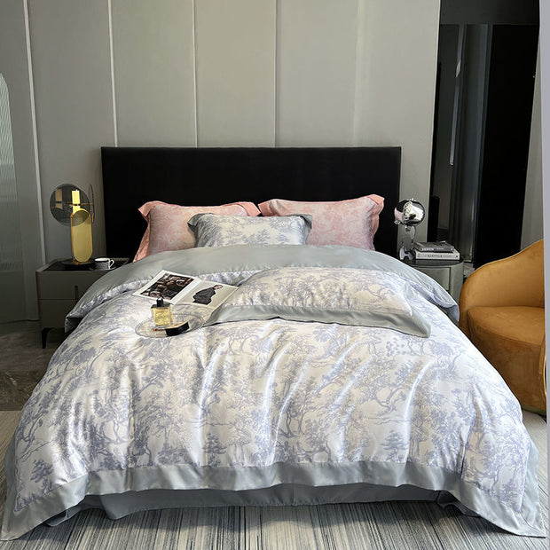 Elegant 4-Piece Bedding Set - Light Luxury Quilt Cover