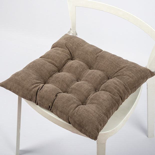 Winter thickened office corduroy chair cushion