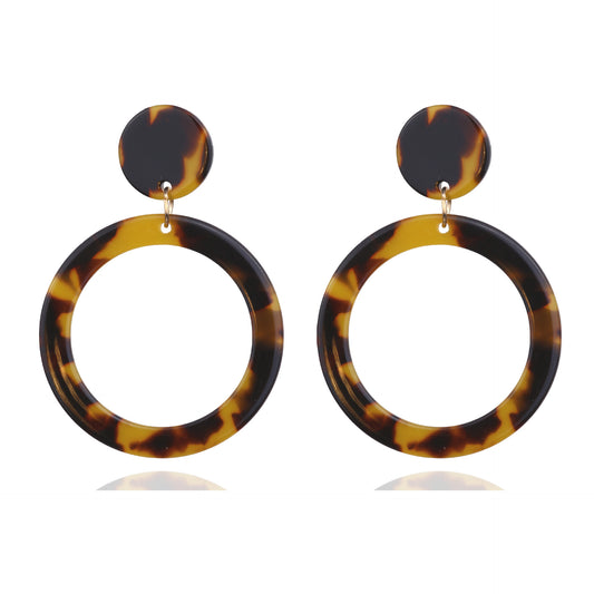 Acryl-Ohrringe für Damen mit Leopardenmuster