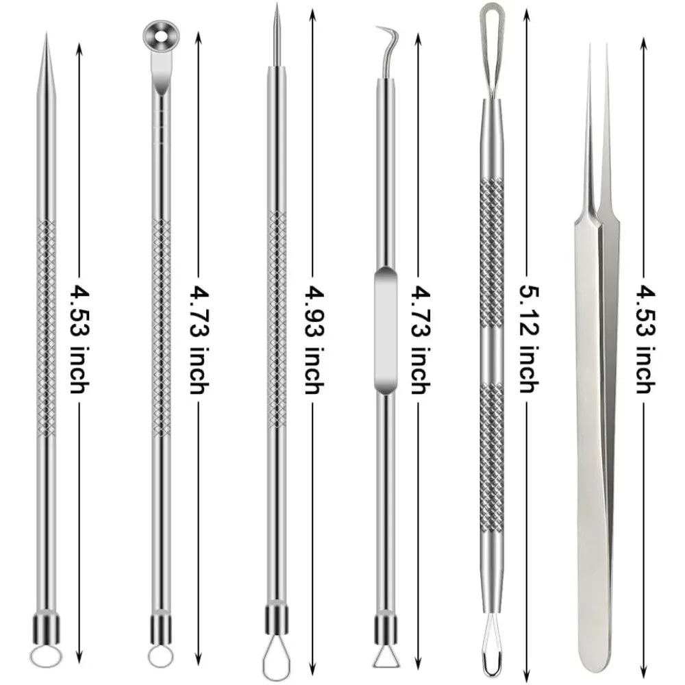 blackhead remover tools, stainless steel blackhead remover, 6pcs blackhead remover kit, blackhead extractor set, stainless steel pimple remover, acne removal tools, facial care tools, blackhead removal kit, stainless steel blemish extractor, comedone extractor set, skincare tools, face cleaning kit, stainless steel facial tools, acne treatment tools, blackhead remover set